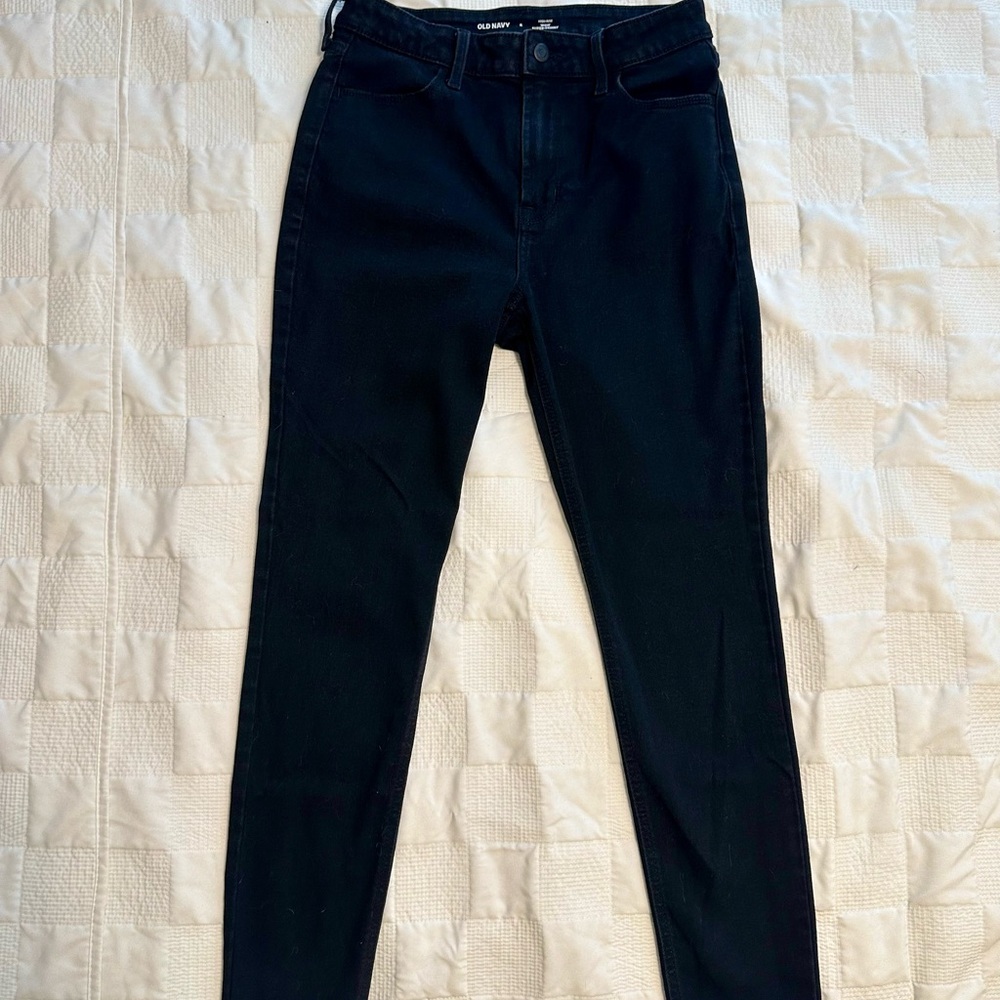 High Rise Black Skinny Jeans